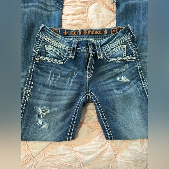 Women’s Rock Revival May Stretch Bootcut Jean Size 26 - Picture 3 of 7